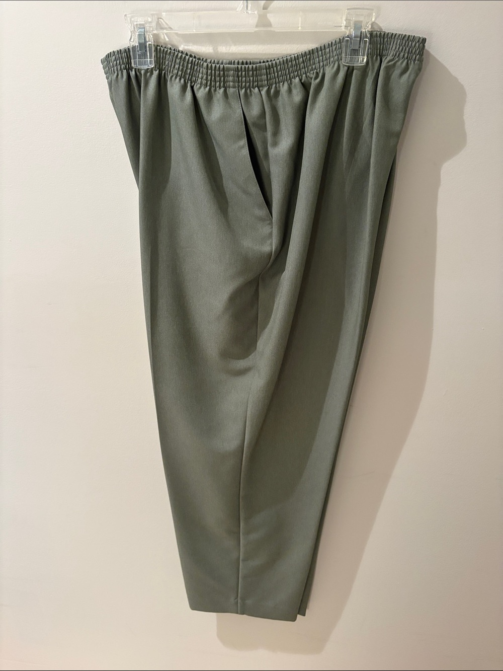 Alfred Dunner Olive Green Pull-On Trousers